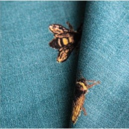 Puuvillainen Pellavainen Koristeellinen Verho Mittatilaustyönä Verho Pastoraalinen Mehiläinen Puolipimennys Makuuhuone Lastenhuone