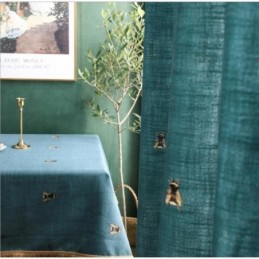 Puuvillainen Pellavainen Koristeellinen Verho Mittatilaustyönä Verho Pastoraalinen Mehiläinen Puolipimennys Makuuhuone Lastenhuone