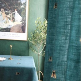 Puuvillainen Pellavainen Koristeellinen Verho Mittatilaustyönä Verho Pastoraalinen Mehiläinen Puolipimennys Makuuhuone Lastenhuone