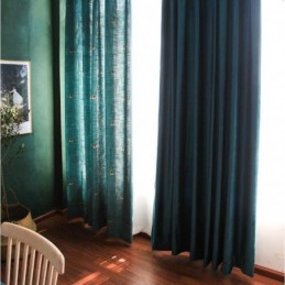 Puuvillainen Pellavainen Koristeellinen Verho Mittatilaustyönä Verho Pastoraalinen Mehiläinen Puolipimennys Makuuhuone Lastenhuone