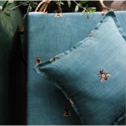 Puuvillainen Pellavainen Koristeellinen Verho Mittatilaustyönä Verho Pastoraalinen Mehiläinen Puolipimennys Makuuhuone Lastenhuone