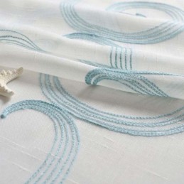 Hengittävä Läpikuultava Verho Mittatilaustyönä Tehty Verho Lupaavia Pilviä Kirjonta Olohuoneeseen