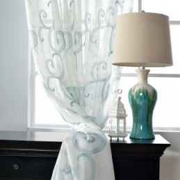 Hengittävä Läpikuultava Verho Mittatilaustyönä Tehty Verho Lupaavia Pilviä Kirjonta Olohuoneeseen