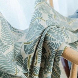 Moderni Max-Pimennysverho Mittatilaustyönä, Vihreän Lehden Kuviollinen Makuuhuoneen Verho