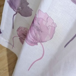 Moderni Minimalistinen Voile-Läpikuultava Verho Mittatilaustyönä Tehty Verho Lootuksenlehti Violetti Makuuhuoneeseen