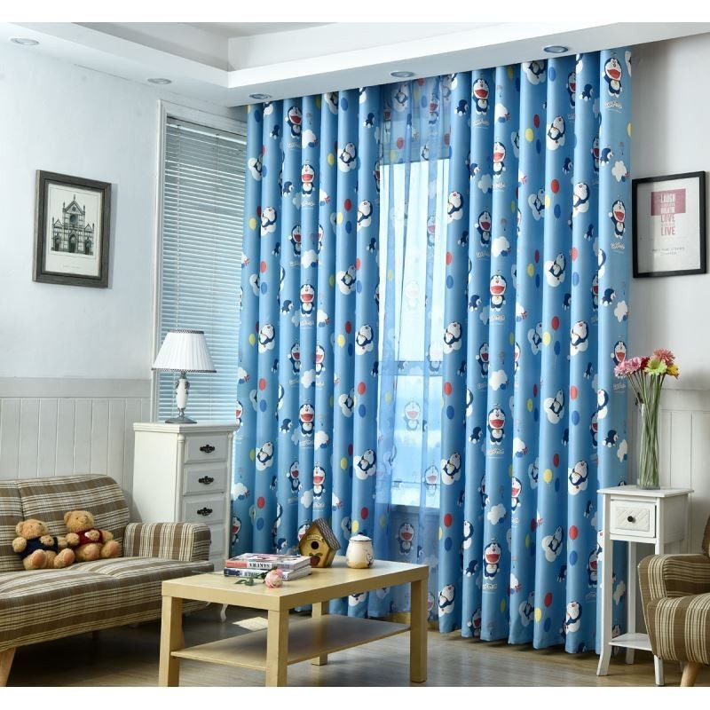 Pimennysverho Mittatilaustyönä Lastenhuoneeseen Piirrettyyn Verhoon