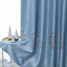 Eurooppalainen Jacquard-Verho Mittatilaustyönä Tehty Verho Moderni Räätälöity Pimennysverho Olohuoneeseen