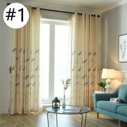 Pastoraalityylinen Ruokokuvioinen Pimennysverho Mittatilaustyönä Olohuoneeseen Ja Makuuhuoneeseen