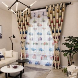 Lasten Pimennysverhot Ihana Sarjakuva Autopainatus Koriste Ikkunaverhot