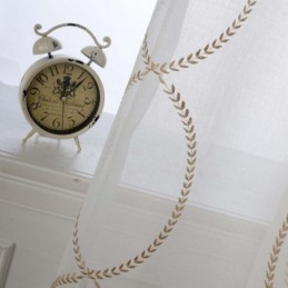 Moderni Hengittävä Läpikuultava Verho Mittatilaustyönä Tehty Verho 8-Muotoinen Kirjonta Olohuoneeseen