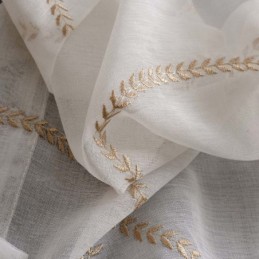 Moderni Hengittävä Läpikuultava Verho Mittatilaustyönä Tehty Verho 8-Muotoinen Kirjonta Olohuoneeseen