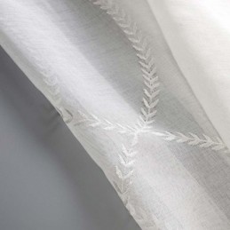 Moderni Hengittävä Läpikuultava Verho Mittatilaustyönä Tehty Verho 8-Muotoinen Kirjonta Olohuoneeseen