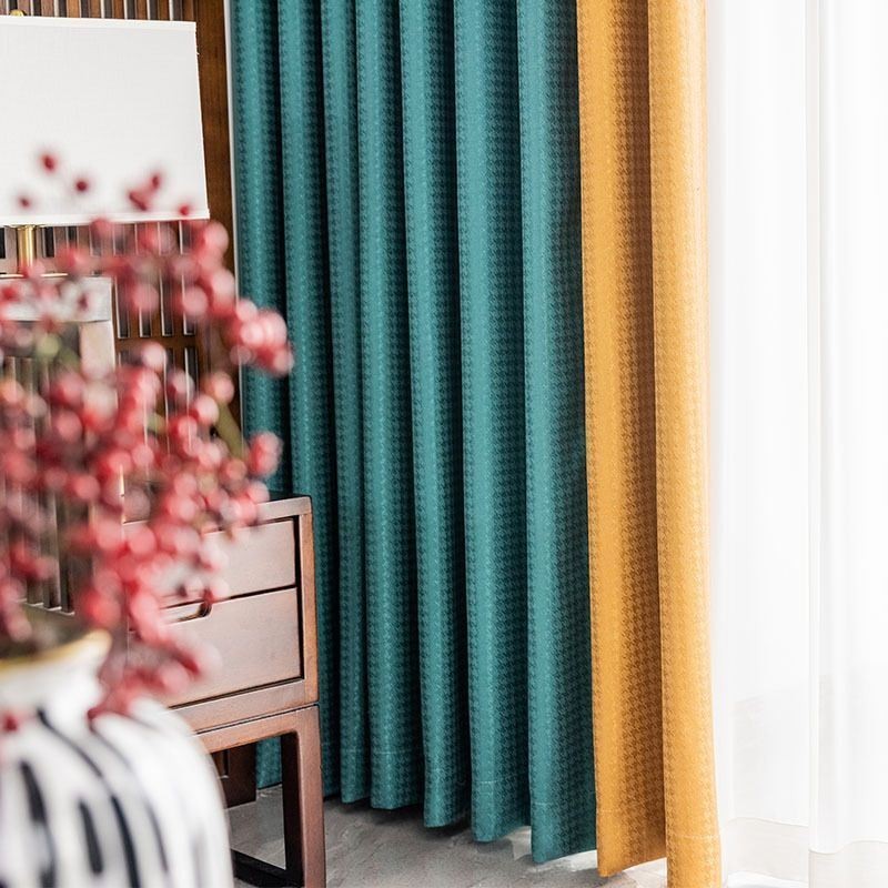 Houndstooth-Jacquard-Verho Mittatilaustyönä, Pimennysverho Olohuoneeseen, Makuuhuoneeseen