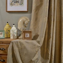 Retro Puolipimennysverho Mittatilaustyönä Tehty Verho Precision Jacquard Olohuoneeseen