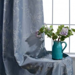 Retro Puolipimennysverho Mittatilaustyönä Tehty Verho Precision Jacquard Olohuoneeseen