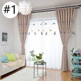 Korkealaatuinen Kirjailtu Kattokruunuverho, Mittatilaustyönä Tehty, Olohuoneen Verho