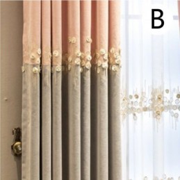 Pimennysverho Mittatilaustyönä Tehty Verho Pohjoismaiset Kukat Kirjonta Koristeellinen