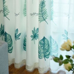 Mittatilaustyönä Tehty Verho Tuoreiden Kasvien Painatusikkuna