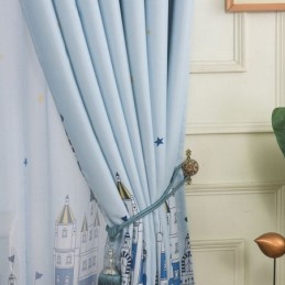 New Castle -Painetut Verhot, Eurooppalaiset Ikkunaverhot Olohuoneeseen Ja Makuuhuoneeseen