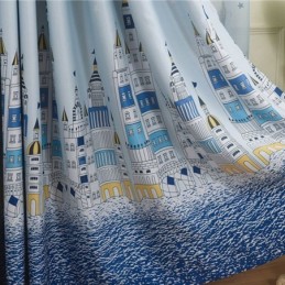 New Castle -Painetut Verhot, Eurooppalaiset Ikkunaverhot Olohuoneeseen Ja Makuuhuoneeseen