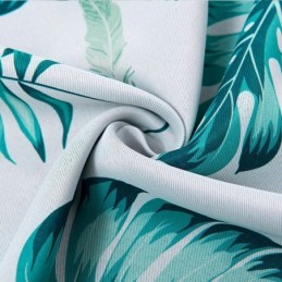 Modernit Trooppiset Painetut Verhot, Vihreät Lehdet, Ikkunaverho Olohuoneeseen