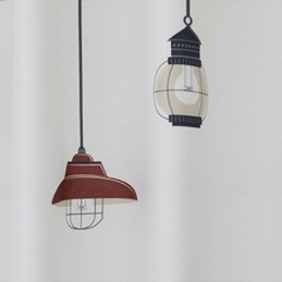 Moderni Mittatilaustyönä Tehty Painettu Verho, Pimentävä Kattokruunukuvio Olohuoneeseen