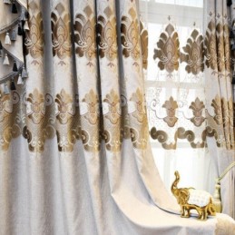 Mittatilaustyönä Tehty Verho Eurooppalaistyylinen Kirjonta