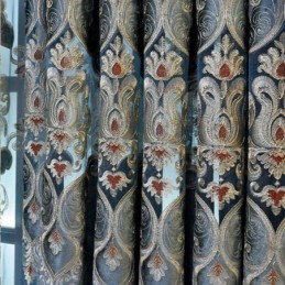 Chenille-Verho Mittatilaustyönä Tehty Verho Eurooppalaistyylinen Ikkunakäsittely Olohuoneeseen