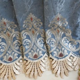 Chenille-Verho Mittatilaustyönä Tehty Verho Eurooppalaistyylinen Ikkunakäsittely Olohuoneeseen