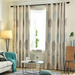 Pimennysverho Mittatilaustyönä Tehty Verho Nordic Leaf Printing Window