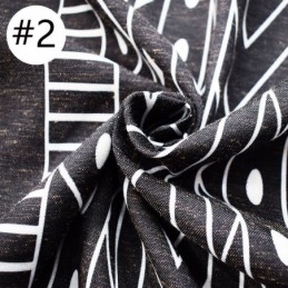 Geometriset Painetut Verhot, Puolipimennysverhot, Tupsu, Puuvillapellavaverho Olohuoneeseen