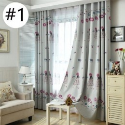 Piirretty Tyttökuvioinen Verho Mittatilaustyönä Lastenhuoneeseen, Lämpöeristetty Pimennysverho