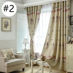 Piirretty Tyttökuvioinen Verho Mittatilaustyönä Lastenhuoneeseen, Lämpöeristetty Pimennysverho