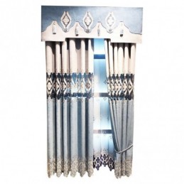 Chenille-Verho Mittatilaustyönä Tehtyyn Verhoon Eurooppalaistyylinen Kukkakirjonta