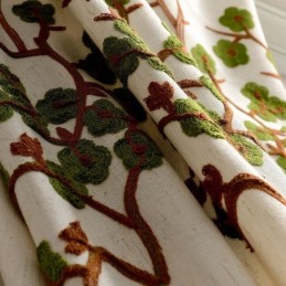 Moderni Mittatilaustyönä Tehty Verho Puuvilla Pellava Raikas Minimalistinen