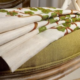 Moderni Mittatilaustyönä Tehty Verho Puuvilla Pellava Raikas Minimalistinen