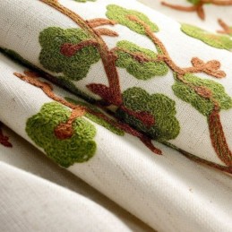 Moderni Mittatilaustyönä Tehty Verho Puuvilla Pellava Raikas Minimalistinen