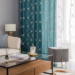 Moderni Mittatilaustyönä Tehty Verho, Puuvillainen Timanttikuvioinen Ristikkoverho