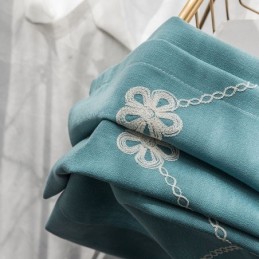 Moderni Mittatilaustyönä Tehty Verho, Puuvillainen Timanttikuvioinen Ristikkoverho