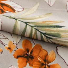 Moderni Mittatilaustyönä Tehty Verho Verhokukkien Painatus Koti