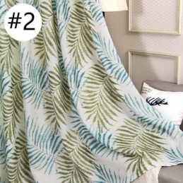 Trooppinen Kuviollinen Pimennysverho Mittatilaustyönä, Amerikkalaisista Lehdistä Tehty Tylliverho Makuuhuoneeseen, Paneeli