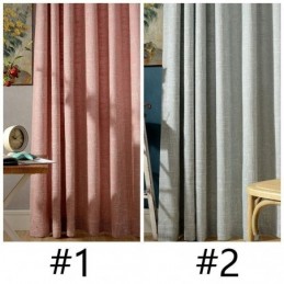 Mittatilaustyönä Tehty Pohjoismainen Verho, Minimalistinen, Puuvilla-Pellava, Yksivärinen