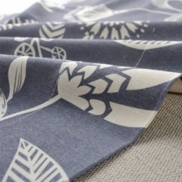 Moderni Mittatilaustyönä Tehty Verho Puuvillakasveilla Painettu Verho