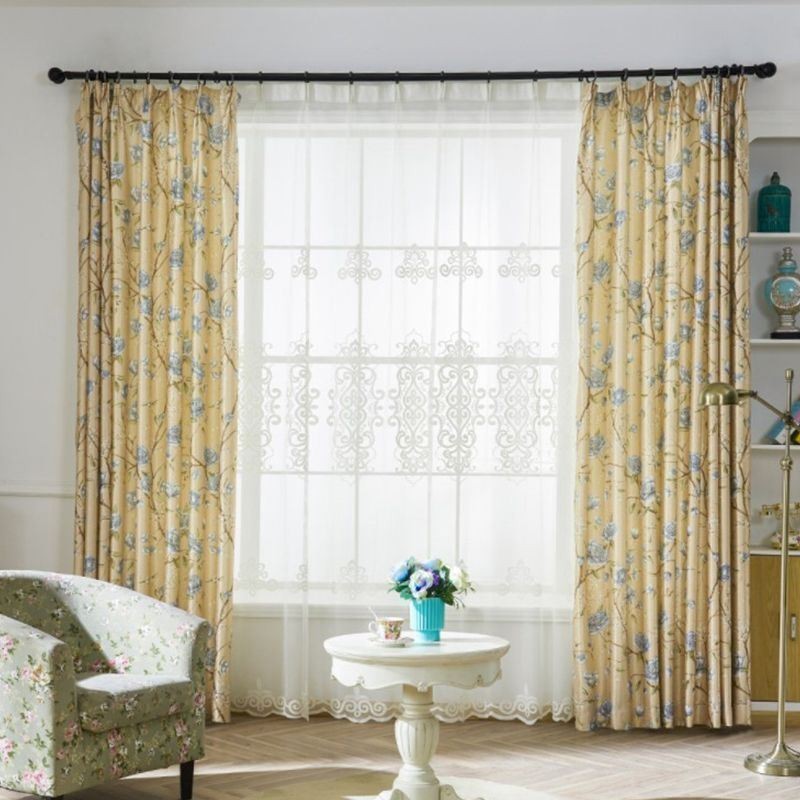 Pimennysverho Mittatilaustyönä Tehty Verho Kukkakuvioinen Ikkuna