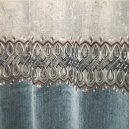 Chenille-Verho Mittatilaustyönä Tehty Verho Moderni Kirjonta Olohuone