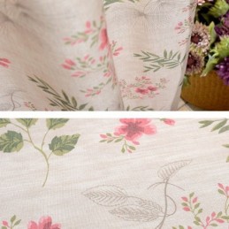 Moderni Mittatilaustyönä Tehty Verho Puuvillakasveilla Painettu Verho