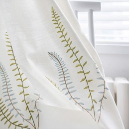 Mittatilaustyönä Tehty Pohjoismainen Verho Lehtikuvioinen Verho Koti