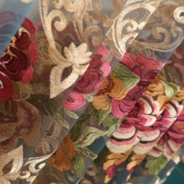 Ylellinen Läpikuultava Verho Mittatilaustyönä, Amerikkalainen Liukuvärikirjonta, Makuuhuoneen Ikkunakäsittely