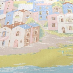 Mittatilaustyönä Valmistettu Pohjoismainen Verho Puuvillakankaasta Painettu Verho