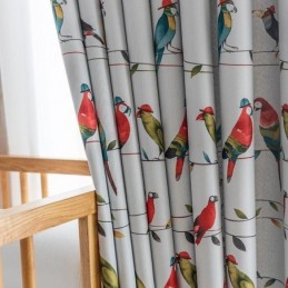 Moderni Mittatilaustyönä Tehty Verho Eläinkuvioinen Kotiverho